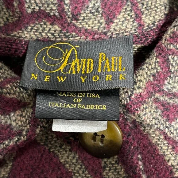 VTG David Paul New York Womens Small Tribal Print Button-Up Jacket Made In USA - Picture 4 of 6